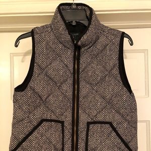 J. Crew Vest, Size S, Black/Cream